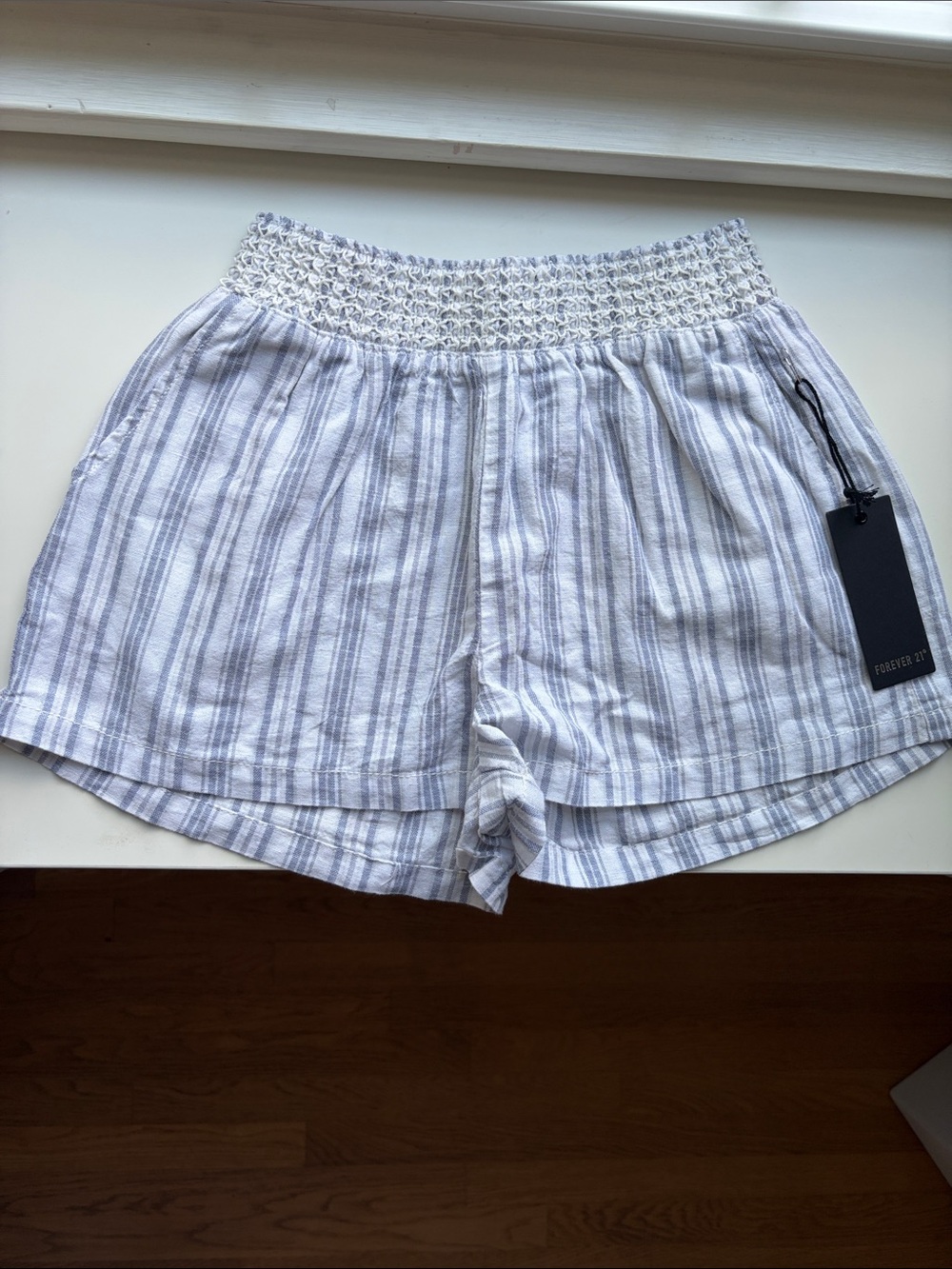 Striped Smocked Shorts